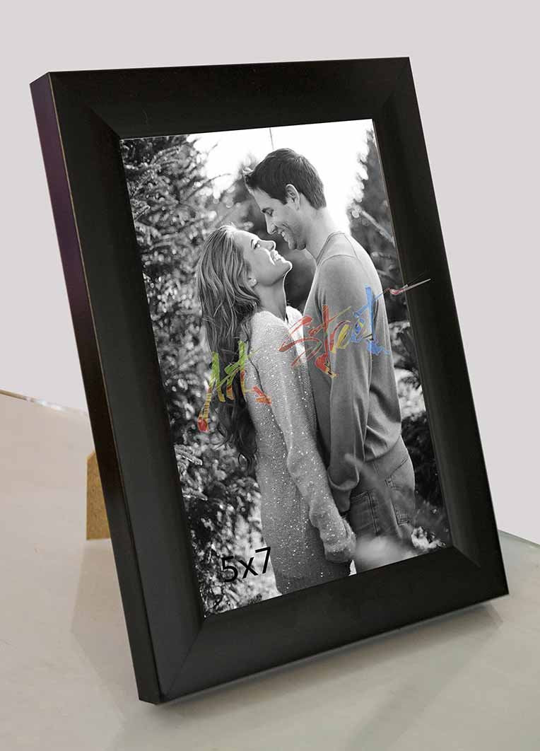 Art Street Wood Synthetic Table/Wall Photo Frame For Home Decor(5" X 7",Black),Rectangular,22.9x17.8 Cm